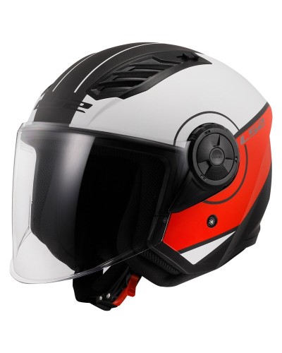 LS2 | Casco jet Airflow 2 Cover | Bianco opaco rosso