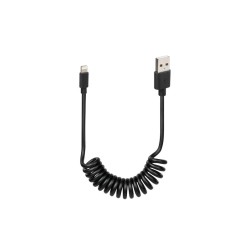 Cavo a spirale Usb Apple 8 Pin - 100 cm - Nero